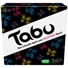 Hasbro Classic taboo game, party game, word game for adults and teenagers, guessing game for 4 and more players, from 13 years