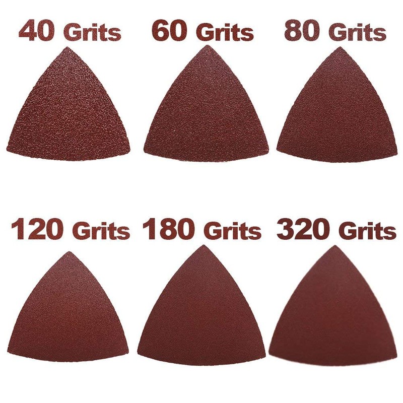 HIFROM Replace 180 Grists Sanding Paper 80mm Triangular Hook &