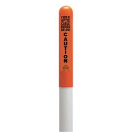 Utility Dome Marker, 66inH, Orange/Blk/Wht