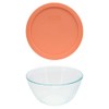 Pyrex (1 7402 6-Cup/1.5L Sculpted Glass Mixing Bowl and (1)