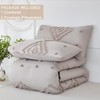 ZRNBAST Oatmeal Tufted Queen Comforter Set 3 Pieces Beige Grey
