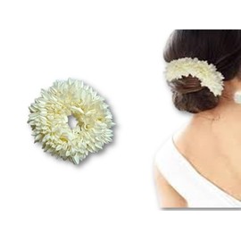 Artificial White Mogra Gajra for Hair Bun | Reusable Floral Hair Accessory for Traditional and Bridal Wear