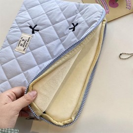 Attria Cute Bow Graphic Carrying Laptop Bag Y2K Preppy Laptop Sleeve Case Bag Kawaii Pad Computer Protect Case Pouch (15-15.6 inch,Blue)