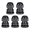 sourcing map 5Pcs PG11 Cable Gland Waterproof Plastic Joint Adjustable