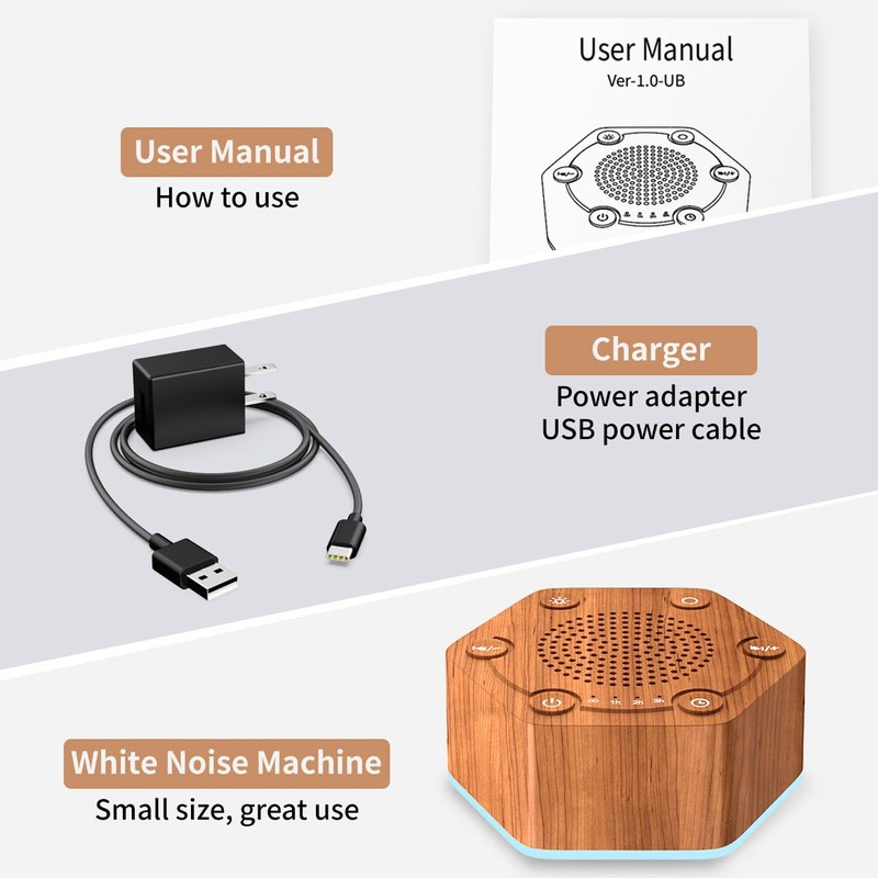 WowSleep Sound White Noise Machines High Fidelity 30 Unique Non-Looping