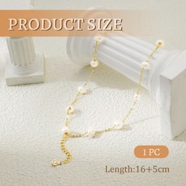 Irikdescia 14K Gold-Plated Gold Pearl Bracelet Women, Adjustable Bracelet with Pearls, Simple Bracelet for Women, Pearl Bracelets, Pearl Jewellery