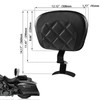 FOVPLUE Driver Backrest,Adjustable Rider Sissy Bar Backrest Pad for Harley