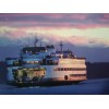THE PACIFIC NORTHWEST BEAUTIFUL POST CARD EDMOND'S WA SUNSET ABOARD
