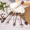 6 Pcs/Set Vintage Carved Coffee Spoons Teaspoons Retro Zinc Alloy