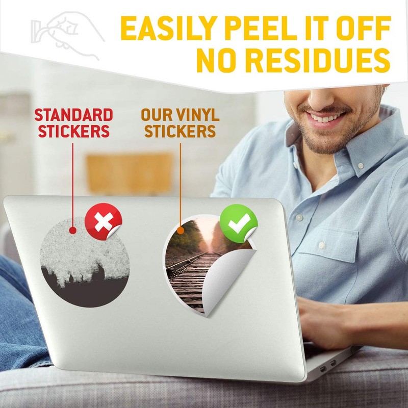 Vinyl Stickers (Set of 2) 20cm - Train Railway Track