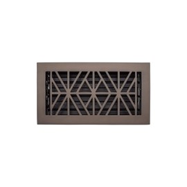 Naiture Farina Brass Floor Register in 2-1/4" X 10" (4" X 11-1/2" Overall), Oil Rubbed Bronze Finish