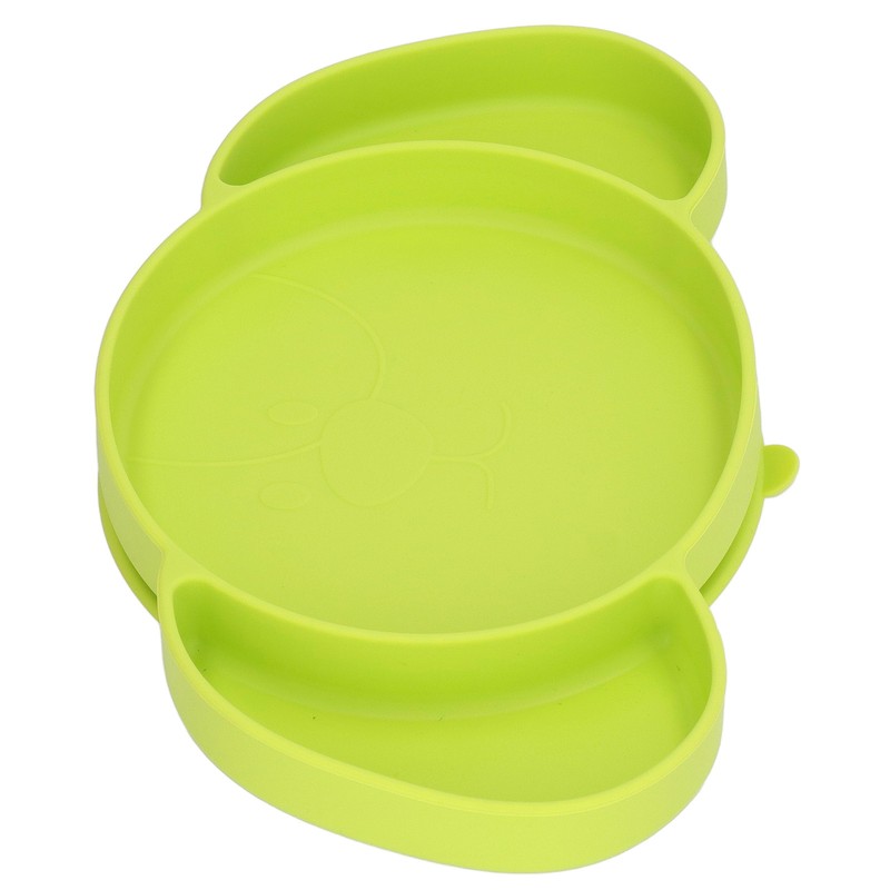 Kids Divided Plates Safe Silicone Foldable Prevent Slipping Toddler Suction