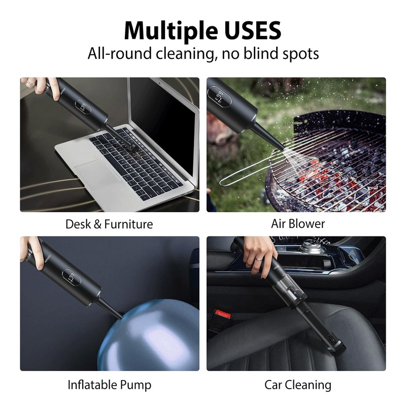 autozen 17000Pa Powerful Cordless Car Vacuum, 4-in-1 Handheld Cleaner for