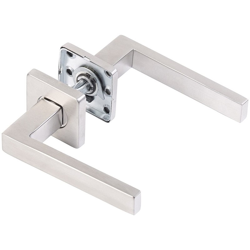 AGT Modern Door Fittings: Set of 2 Stainless Steel Door