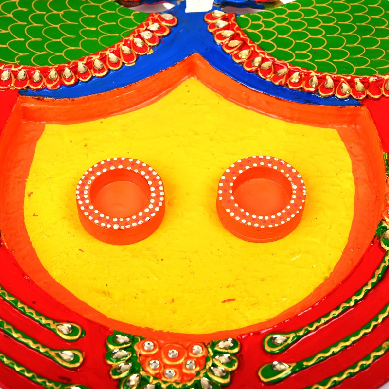 Pooja Thali Handcrafted MDF Wooden Pooja Thali Plate Wedding Engagement