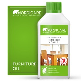 Nordicare Wood Oil Colorless - Premium Walnut Oil, Teak Oil, Wood Oil Furniture for Oak, Beech, Teak, Walnut, Pine, Larch - Natural Furniture Wood Oil - Made in Denmark - for Indoor Use (9.3 oz)