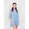 Women's Crochet Stretch Lace Fish Net Medium Length Maternity Cascade