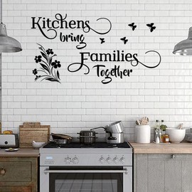 Fencosyn Kitchens Bring Families Together Kitchen Wall Decor Stickers Vinyl Art Mural Home Decoration Quotes