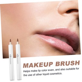 NOLITOY 2 Pack Retractable Lip Brush Precision Lipstick Applicator for Lipstick Lip Gloss Travel-friendly Makeup Brush Cap for Women