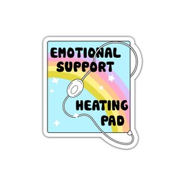 (3Pcs) Emotional Support Heating Pad Sticker - Mental Health Sticker - Self Love Stickers - Therapy Stickers - Positivity Stickers - Stickers 3X3 - Sticker Wall - Laptop - Cell - Tumbler