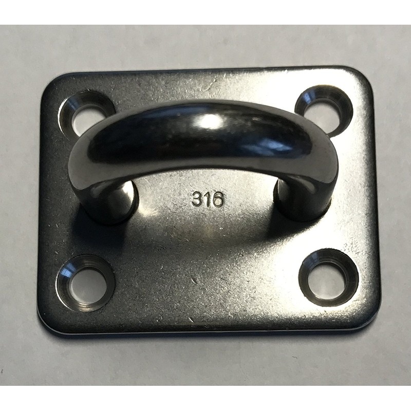 US Stainless Stainless Steel 316 Square Pad Eye 5/16" 8mm