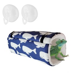 TELADESHX Plush Reptile Sleeping Bag Reptile Sleeping Bag Cushion for Small Pets Comfortable Plush Sleeping Bag for Lizards, Leopard Iguanas (Blue)