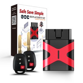 2 Programmable Keyfob Scanner Tool, Replacement Car Keys Fob and DIY Programmer Kit for 2014-2019 Toyota Highlander RAV4,GQ4-52T with H Chip;