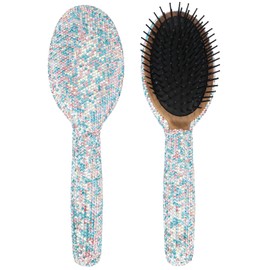 Hair Brush Detangle Hair Brushes for Women, Detangling Brush For Curly Hair, Detangle Brush, Wet Hair Brush for Thick Hair, Women Hair Brush For Curly Hair, Brushes For Hair Handmade Luxury Bling Crystal Paddle Brush Cute Rhinestone(Color Blue)