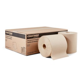 Coastwide Professional Recycled Hardwound Paper Towels, 1-ply, 800 ft./Roll, 12/Carton (CW20181VS)