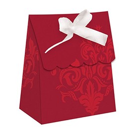 Creative Converting 12 Count Ruby Anniversary Favor Bags with Ribbon, Ruby