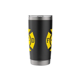 Firefighter Fire Dept. Badge Design Stainless Steel Insulated Tumbler