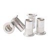 Rowiz 100 PCS M5 5mm Flat Head Aluminum Rivet Nut