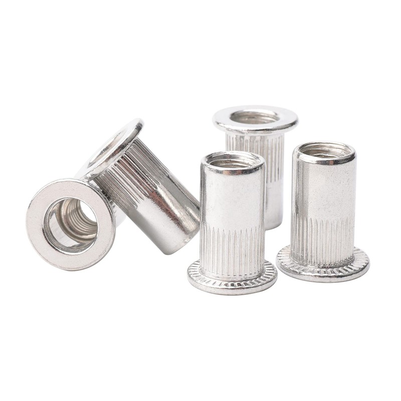 Rowiz 100 PCS M5 5mm Flat Head Aluminum Rivet Nut