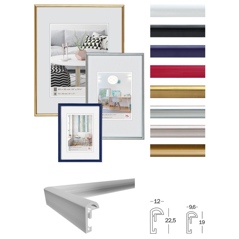 walther Design Picture Frame Black 20 x 28 cm Galeria