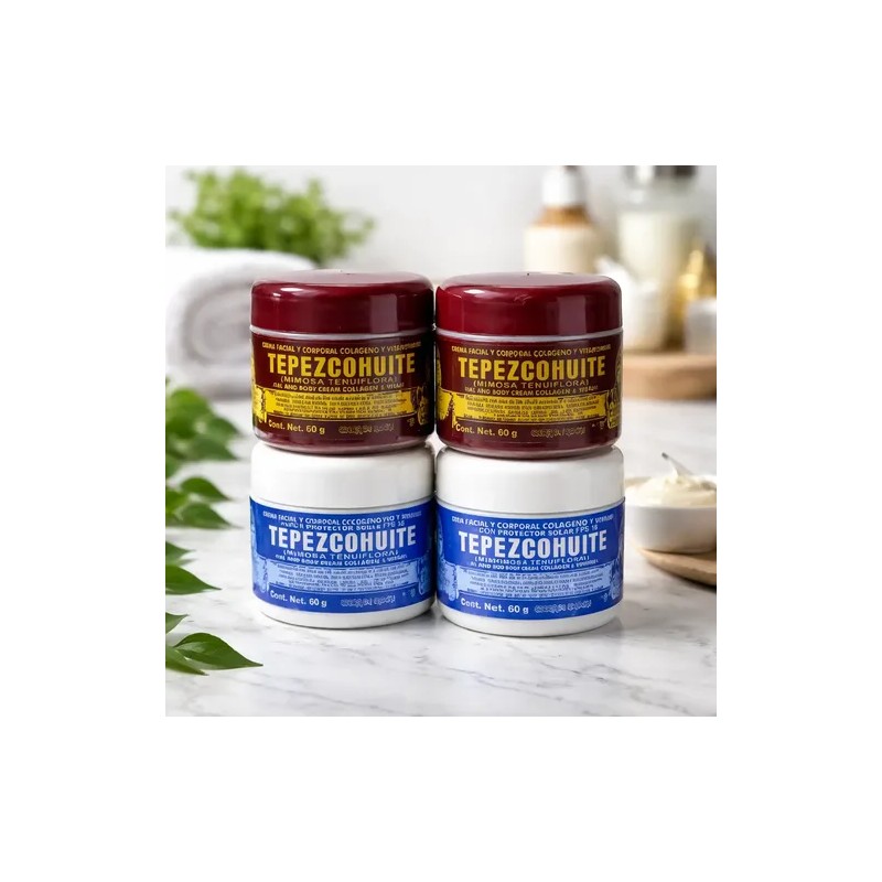 4 Crema Facial Indio Papago Tepezcohuite Dia Y Noche 60g