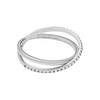 Fossil 32021031 Women's Ring Stainless Steel Glass Stone, Stainless Steel,