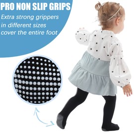 Baby Girl Tights Non Slip Baby Tights 6-12 Months Girl Warm Cotton Leggings Seamless Pantyhose Non-Skid Grip for Toddler 3 Pack (Black, White, Pink, S)