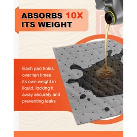15" Wx25'L Oil & Water Absorbent Pads Mat Roll | Absorbs Common Liquids