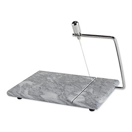 RSVP International Grey Marble Cheese Slicer & Cutter, 5" x 8" | Cut Cheeses, Meats, & Other Appetizers | Each Piece Unique in Marble Coloring | Cut & Slice with Elegance