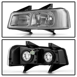 KEEKPO - For 2003-2025 Chevy Express/GMC Savana Van Chrome Housing Headlights w/Bumper Parking Signal Lamps Left+Right