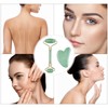 Scraping Plate Natural Jade Set Heart Shaped Crystal Double End