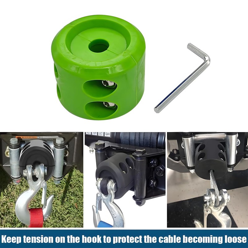 Bittwee Car Rubber Winch Stopper for ATV UTV Truck, Cable