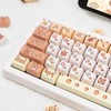 COOMICKEY PBT Keycaps 134 Keys Anime Animals Keycaps Dye-Sublimation Cute