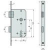 ES 921 Mortice Door Lock for Deadlock DIN Left (55