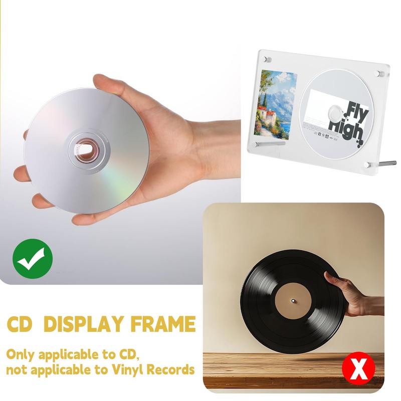 CD Frame Display Case 21*14.5cm Solid Acrylic CD Double Display