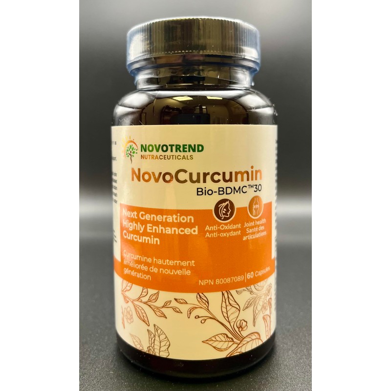 NovoCurcumin Bio-BDMC30-60 Capsules- Next Generation Highly Enhanced Curcumin