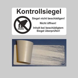 Security White PE Security Labels "Check Seal with Logo" on Roll - 40 x 20 mm - Pack of 1000 (Black)