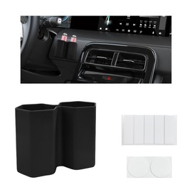 MUQIDA Car Chapstick Holder, Strong Adhesive Upright Vehicle Lip Balm Holder with Double Tube, Space Saving Automotive Interior Lipstick Organizer for Women Men, Car Accessories (Black)