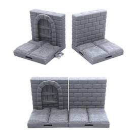 EnderToys Locking Dungeon Tiles - Masonry and Stone, Wargame Terrain for Tabletop 28mm Miniatures, 3D Printed Scenery