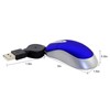 Samudgate Wired Mouse, Small Retractable Cable USB Mouse Mini Optical